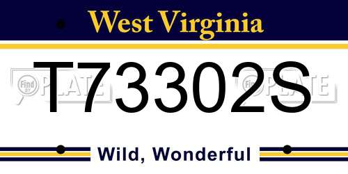 T73302S West Virginia License Plate