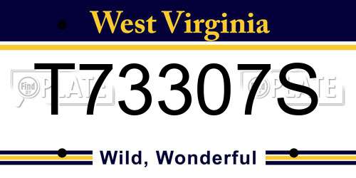 T73307S West Virginia License Plate