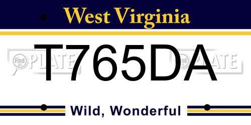 T765DA West Virginia License Plate