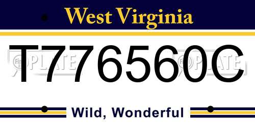 T776560C West Virginia License Plate
