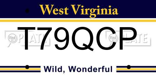 T79QCP West Virginia License Plate