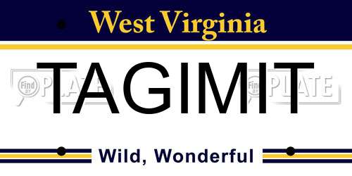TAGIMIT West Virginia License Plate