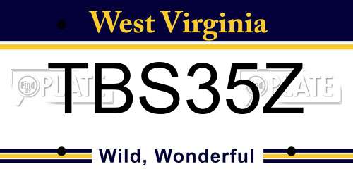 TBS35Z West Virginia License Plate