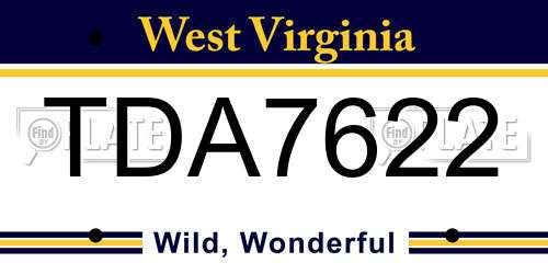 TDA7622 West Virginia License Plate