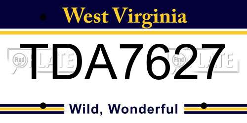TDA7627 West Virginia License Plate