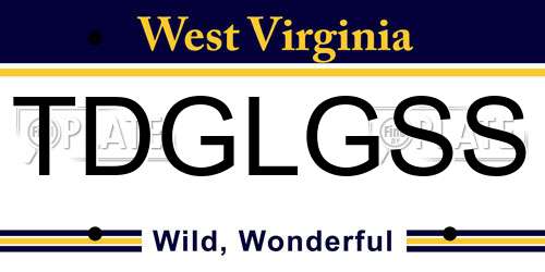 TDGLGSS West Virginia License Plate