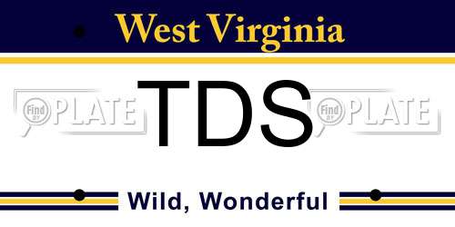 TDS West Virginia License Plate