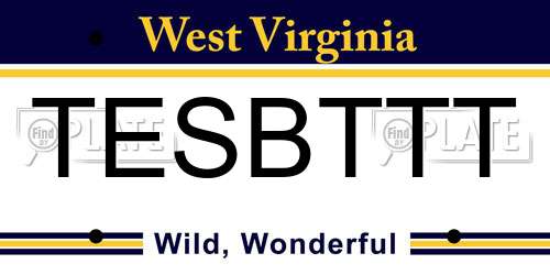 TESBTTT West Virginia License Plate