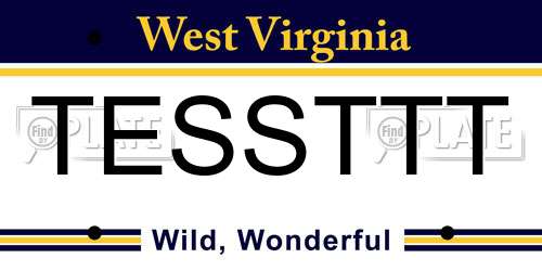 TESSTTT West Virginia License Plate