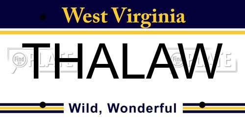 THALAW West Virginia License Plate