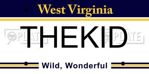 THEKID West Virginia License Plate