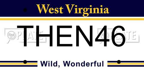 THEN46 West Virginia License Plate