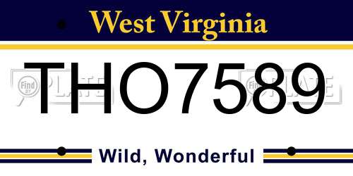 THO7589 West Virginia License Plate
