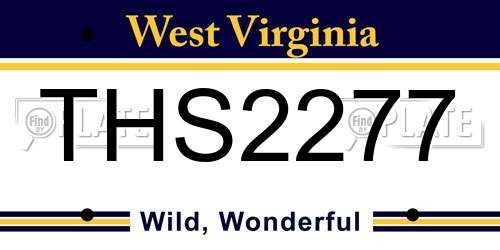 THS2277 West Virginia License Plate