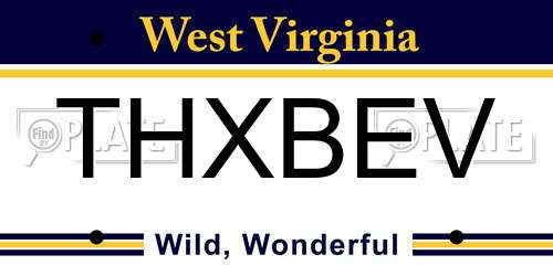 THXBEV West Virginia License Plate
