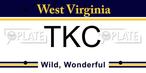 TKC West Virginia License Plate