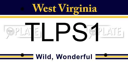 TLPS1 West Virginia License Plate