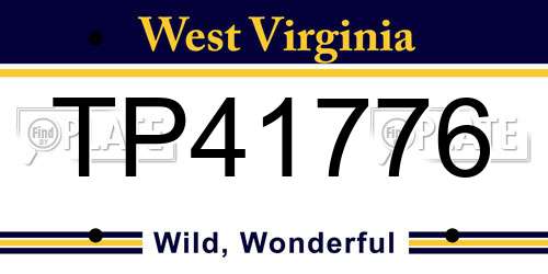 TP41776 West Virginia License Plate
