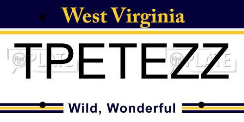 TPETEZZ West Virginia License Plate