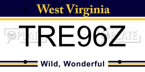 TRE96Z West Virginia License Plate