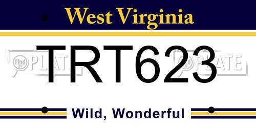 TRT623 West Virginia License Plate