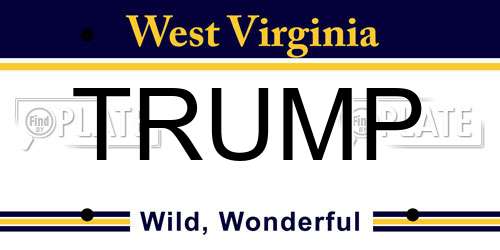 TRUMP West Virginia License Plate