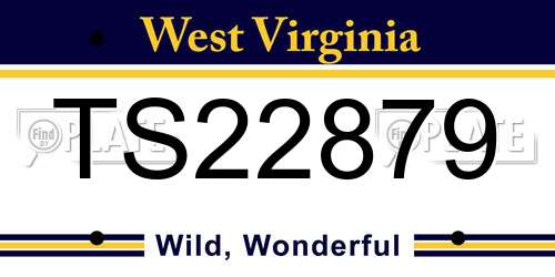 TS22879 West Virginia License Plate