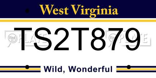 TS2T879 West Virginia License Plate