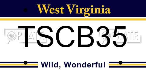 TSCB35 West Virginia License Plate