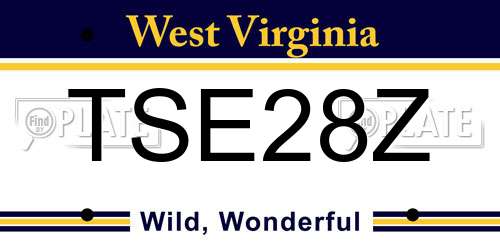 TSE28Z West Virginia License Plate