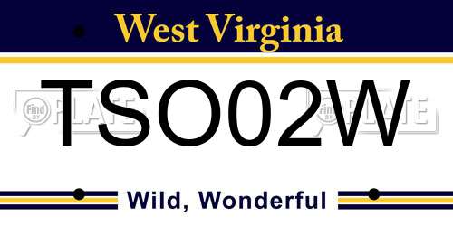 TSO02W West Virginia License Plate