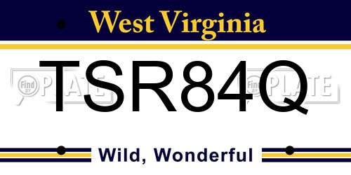 TSR84Q West Virginia License Plate