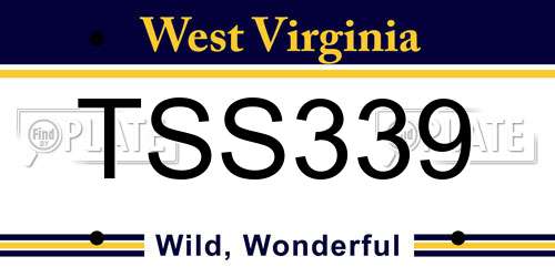 TSS339 West Virginia License Plate