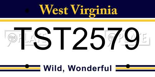 TST2579 West Virginia License Plate