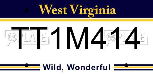TT1M414 West Virginia License Plate
