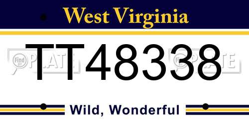 TT48338 West Virginia License Plate
