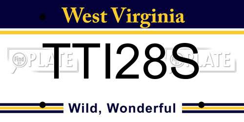 TTI28S West Virginia License Plate