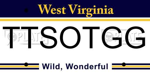 TTSOTGG West Virginia License Plate