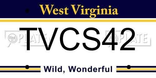 TVCS42 West Virginia License Plate