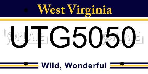 UTG5050 West Virginia License Plate