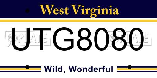 UTG8080 West Virginia License Plate
