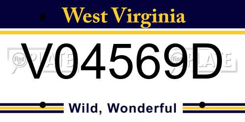 V04569D West Virginia License Plate