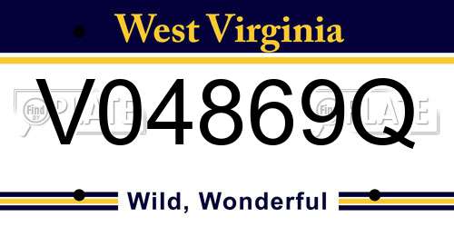 V04869Q West Virginia License Plate