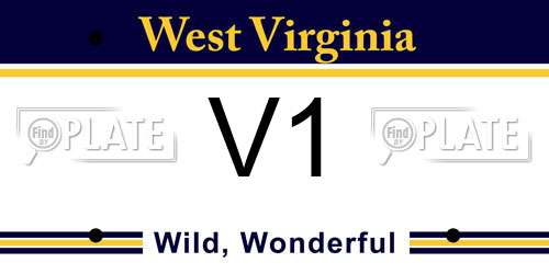 V1 West Virginia License Plate