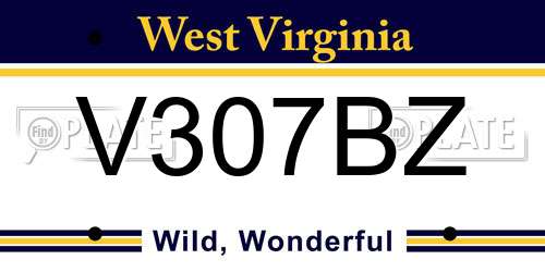 V307BZ West Virginia License Plate