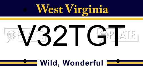 V32TGT West Virginia License Plate