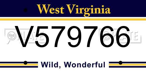 V579766 West Virginia License Plate