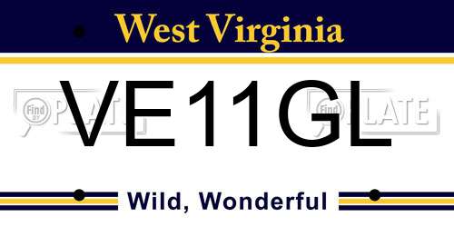 VE11GL West Virginia License Plate
