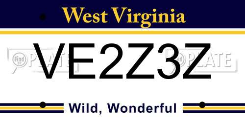 VE2Z3Z West Virginia License Plate