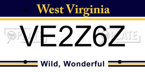 VE2Z6Z West Virginia License Plate